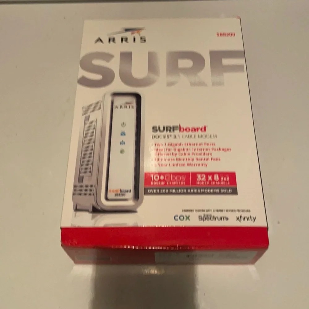 ARRIS Surfboard SB8200 DOCSIS 3.1 Cable modem 2 1GB+ Illuminate monthly fees